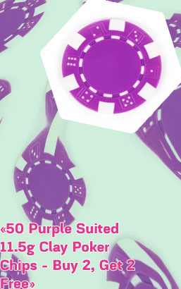 Purple poker chips